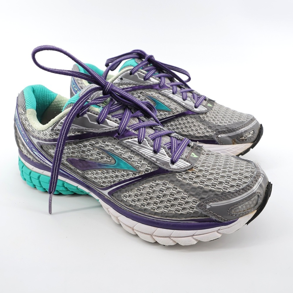 Brooks Ghost 7 Mesh Running Sneakers Grey Purple Womens 8 - Flaws‎
